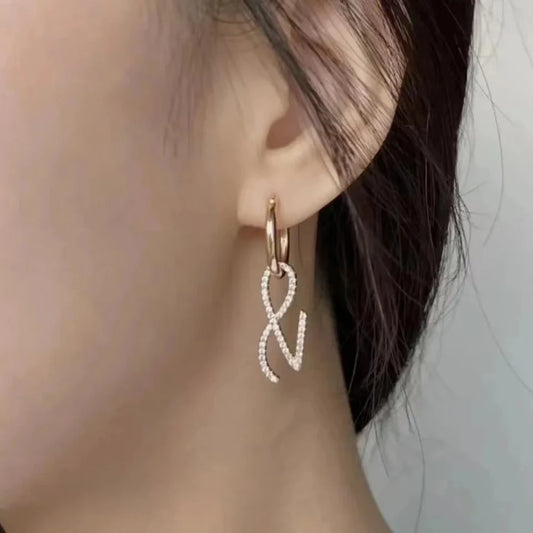 JK Handwritten Gold Earrings